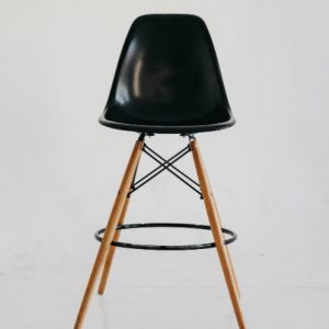armchair black in wood 1